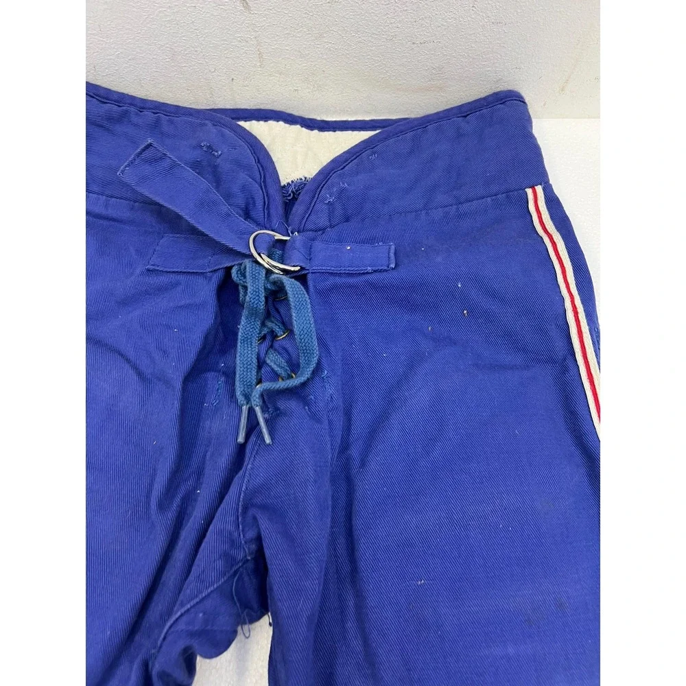 Vintage Football Pants PADDED Blue Striped pee wee child sports wall art decor